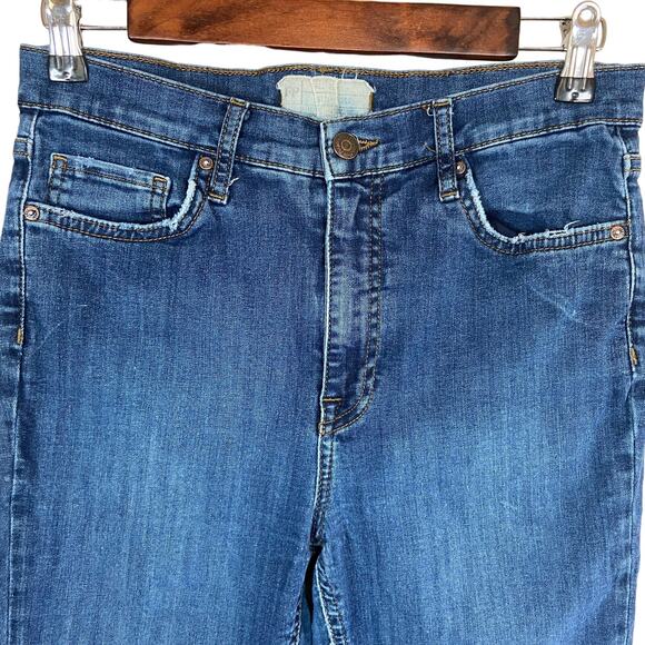 Free People Skinny Ankle Jeans Women's 30R High Rise Distressed Knee‎ Casual - Picture 2 of 11